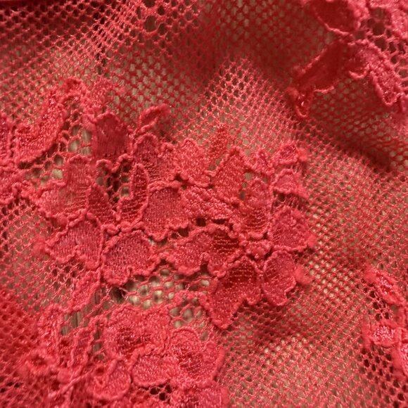 Victoria's Secret Women's Lace Chemise Sz M Pink Sheer Halter Lingerie Nightgown - Picture 3 of 9